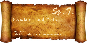 Szauter Terézia névjegykártya